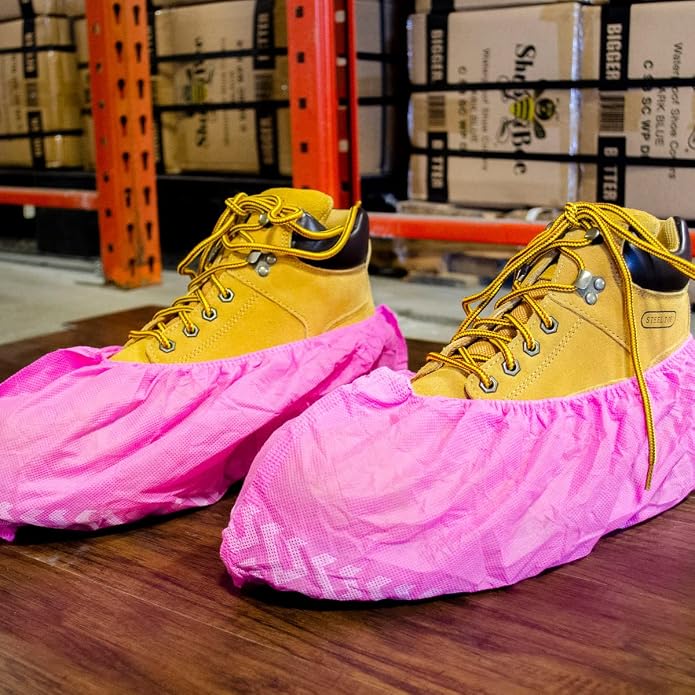 ShuBee Original Disposable, Extra-Large Boot and Shoe Covers, Thicker & Stronger, Durable Protection for Floors - 50 Pairs
