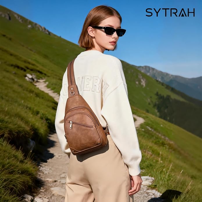 SYTRAH Anti Theft Sling Bag for Women, RFID Crossbody Purses Convertible Sling Backpack, Cross Body Purse Chest Bag