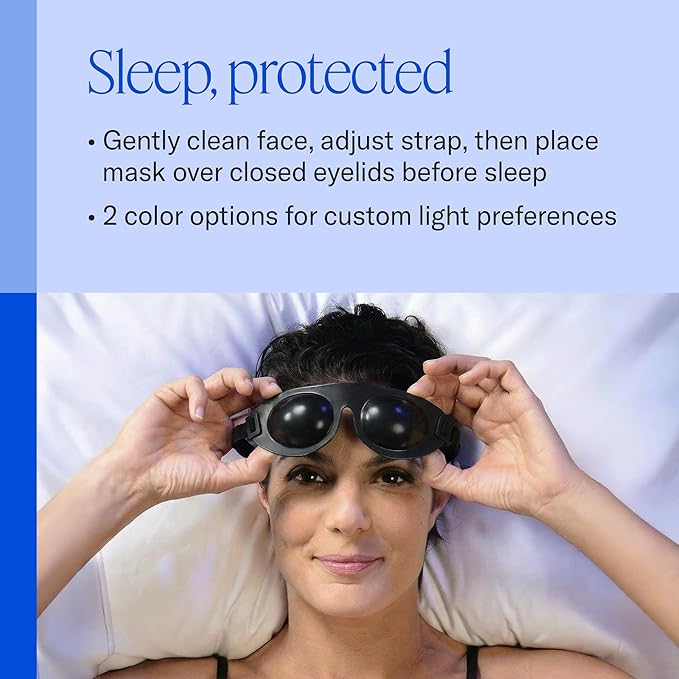 Eyeseals Hydrating Sleep Mask - Charcoal - Eye Masks for Sleep to Block Dry Air - Retains Moisture to Soothe Dry, Irritated Eyes and Provides Eye Care Overnight - CPAP Compatible, Latex-Free