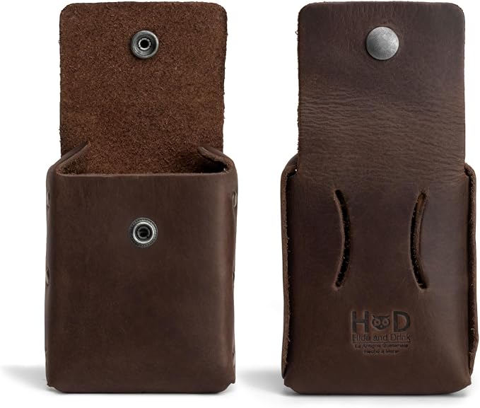 Hide & Drink, Waist Wallet, Holds Up to 20 Cards, Folded Bills & Coins, Charging Cables, Full Grain Leather, Handmade (Bourbon Brown)