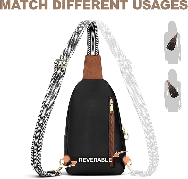 SYTRAH Anti Theft Crossbody Bags for Women, RFID Sling Bag Travel Purse, RFID Cross Body Purses Chest Bag for Travel