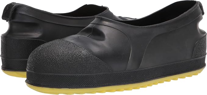 Tingley Workbrutes 35211 Steel Toe Overshoe, Small, Black With Yellow Sole