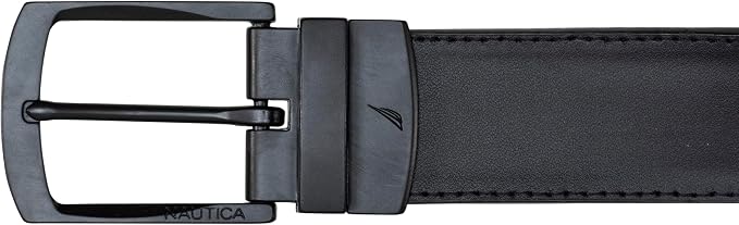 Nautica Men's Reversible Leather Belt | 2-in-1 | Classic | Everyday | Business | Work | Dress | Casual | Metal Buckle