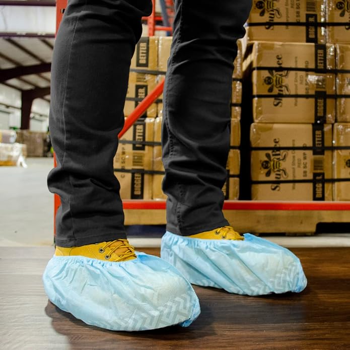 ShuBee Original Disposable, Extra-Large Boot and Shoe Covers, Thicker & Stronger, Durable Protection for Floors - 50 Pairs