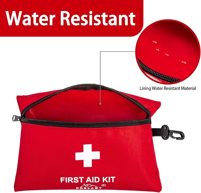 152 Piece Small First Aid Kit, Travel Size First Aid Kit TSA Approved, Mini Forst aid kit for Home, Car, Travel, Camping, Truck, Sports, Office, Hiking Med Kit for Backpack;