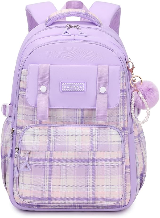MUSEVOS Girls Backpack, Ideal School Backpack for Girls from Elementary to Teen Years, Kawaii Bookbag Cute Large Capacity