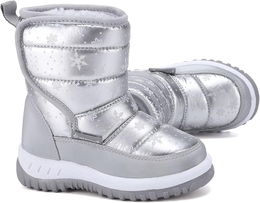 CIOR Winter Snow Boots for Boy and Girl Outdoor Waterproof with Fur Lined(Toddler/Little Kids)