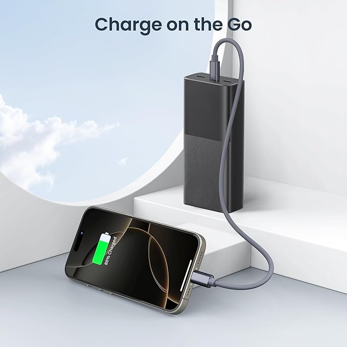 Elebase USB Charging Adapter Kit,Multi Travel USBC Adapter Set,Type C to USB 3.0 OTG iOS Micro Converter Case with 1Ft 100W Charger Cable for iPhone 17 Air 16 15 14 Max Pro,Samsung Galaxy S24 S23 Plus