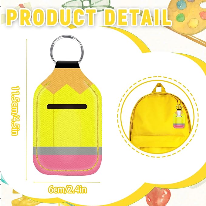 28 Sets Teacher Appreciation Gifts Hand Sanitizer Keychain Holders with Empty Travel Bottles Bulk Thank You Gifts for Teacher Employees Coworker Appreciation Gift