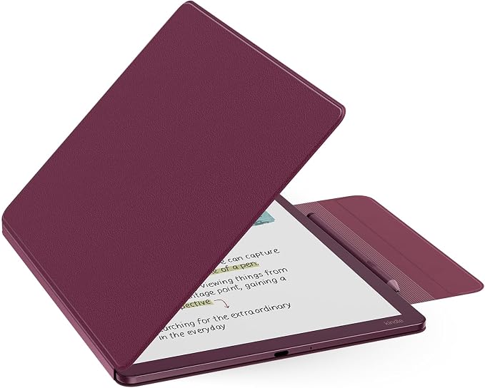 MoKo Magnetic Case for All-New 11" Kindle Scribe 2025(3rd Generation) & Kindle Scribe Colorsoft 2025(1st Generation) - Slim Folio Premium PU Leather Cover with Pen Clasp & Auto Sleep Wake, Fig