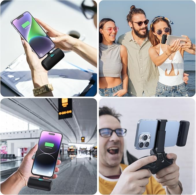 [2-Pack]Small Portable Charger for iPhone 5000mAh, PD Fast Charging Power Bank,Mini Battery Pack Portable Phone Charger Travel Essentials for iPhone 14/14 Pro Max/13/13 Pro/12 Pro/11/XS/XR/X/8/7/6/SE