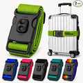 Personalized Luggage Strap with Safety Locking Buckle,2 Pcs Custom Embroidered Names & Text, Adjustable Travel Belt for Suitcases, Prevents Accidental Opening, Ideal for Travel & Gifts(2)