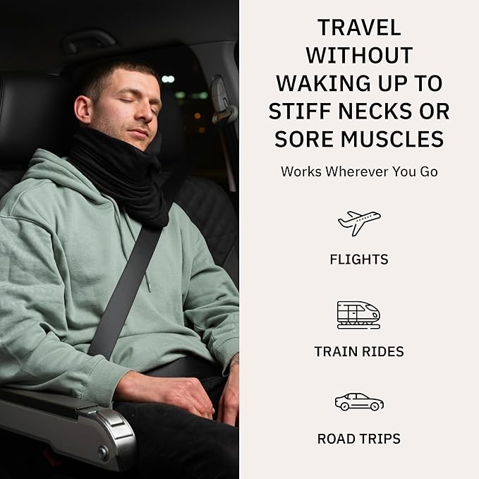 Trtl Pillow - Scientifically Proven, Super Soft Neck Support Travel Pillow for Airplanes - Lightweight and Machine Washable - Ergonomic Design for Traveling on Flights, Cars, and Trains - Grey