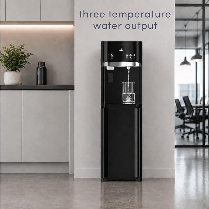 Avalon Bottleless Water Cooler Water Dispenser with Bullet Ice, 22 LBS Per Day, 3 Temperature Settings, Dual NSF Filtration, Electronic Display, Indicator Lights, ETL Listed