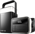 65W Power Bank 40000mAh - Laptop Portable Charger Fast Charging External Battery Pack - High Capacity Power Supply with LED Light for Trip Camping & Home Compatible with MacBook iPhone - Black
