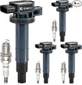 UF316 Ignition Coil Packs and Iridium Spark Plugs Compatible with Toyota Echo, Prius, Prius C, Yaris, Scion xA, xB, L4 1.5L