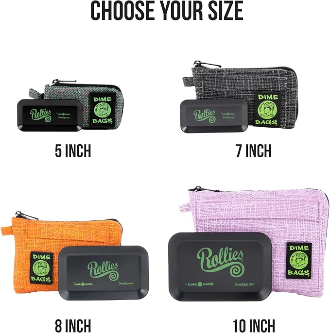Dime Bags All-in-One Padded Pouch with Accessory Tray & Smell/Spill Proof Pocket, Protective Case for Glass Storage & Travel