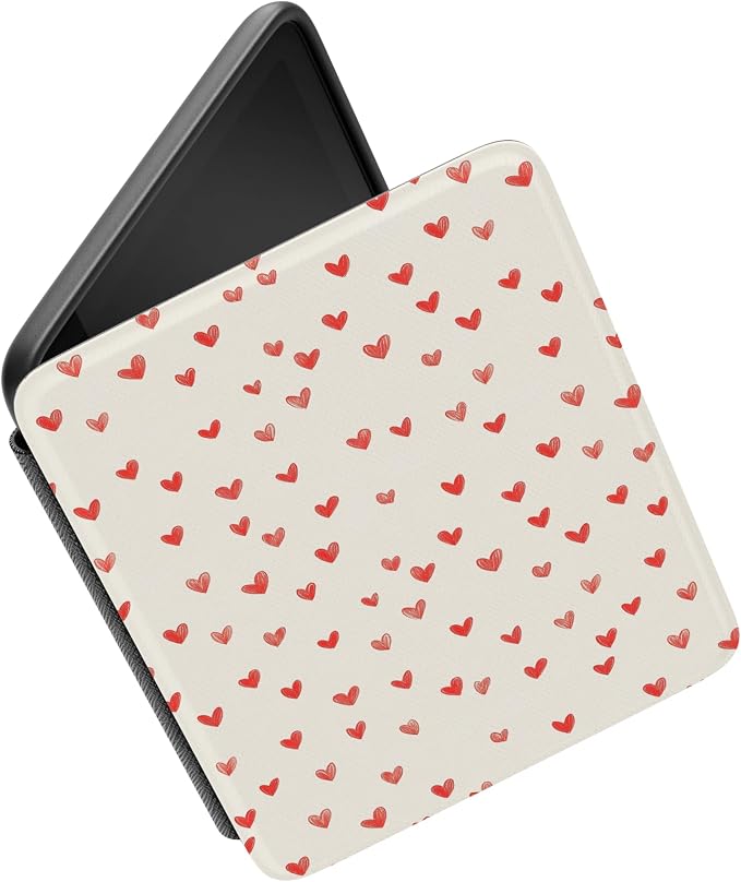 Casely Kindle Case | Love Letters | Doodle Hearts | Compatible with 7” Kindle Colorsoft and 7” Kindle Paperwhite (12th Gen)