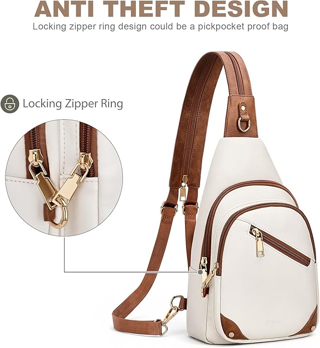 SYTRAH Anti Theft Sling Bag for Women, RFID Crossbody Purses Convertible Sling Backpack, Cross Body Purse Chest Bag