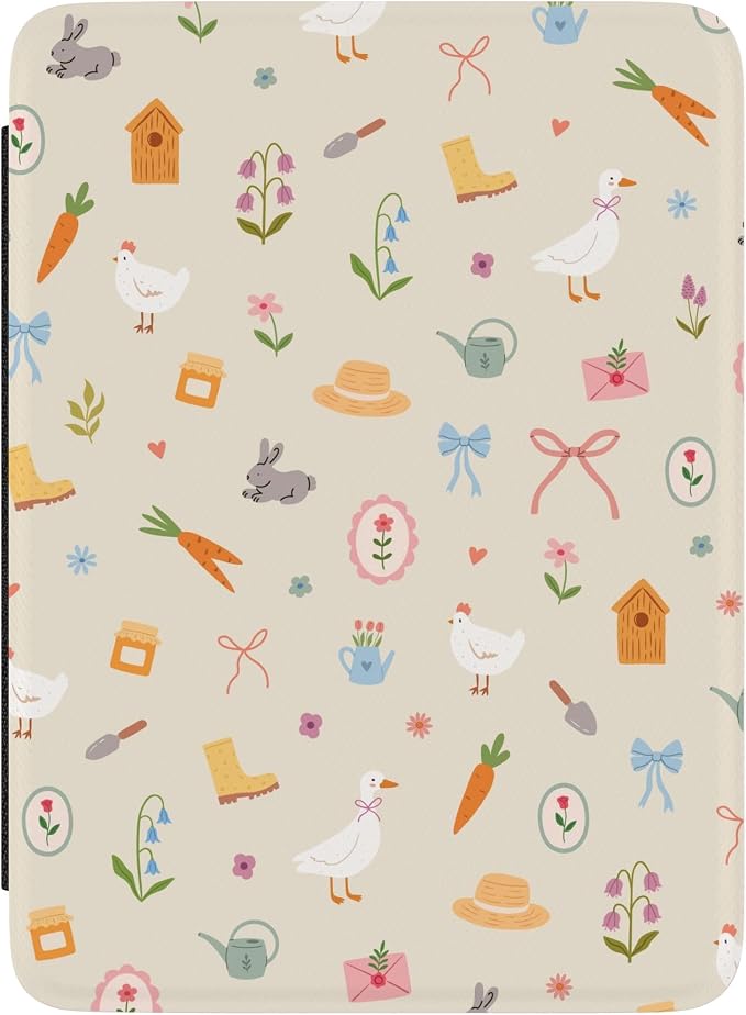 Casely Kindle Case | Hoppy Garden | Spring Things | Compatible with 7” Kindle Colorsoft and 7” Kindle Paperwhite (12th Gen 2024 Models)