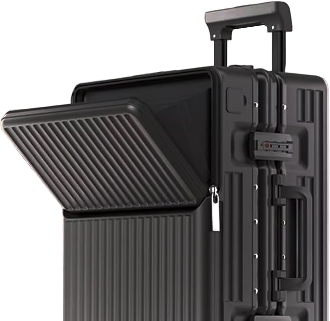 Zipperless Luggage, 22.4x15.4x9.4 Aviation Certified, Polycarbonate Aluminum Hardshell, Expandable Carry-On Luggage with Spinner Wheels, Hardshell Luggage, 20 Inch Cabin