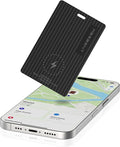 Wallet Tracker Card, Apple MFi Certified, Works with Apple Find My (iOS Only), Rechargeable Wireless Charging Slim Bluetooth Smart Tracking Card, Item Finder for Key, Passport, Luggage, Bag