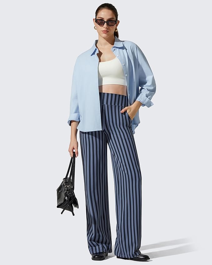 G4Free EverGoing Yoga Pants Women Wide Leg Pants with Pockets High Waist Stretch Dress Casual Sweatpants Petite/Regular/Tall