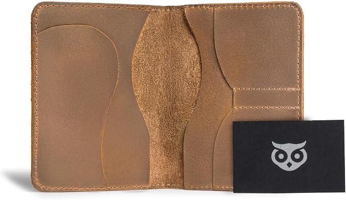Hide & Drink, Double Passport Cover with Slots for Bills and Keys, Rustic Case, ID Organizer, Full Grain Leather, Handmade Accessories, Single Malt Mahogany