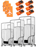 3 PCS Clear Suitcase Covers for Luggage, 20" 24" 28" Luggage Protector Suitcase Cover TSA Approved Waterproof Transparent PVC Protector (20"+24"+28")