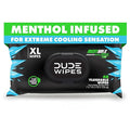 DUDE Wipes MentHOLE XXtreme Flushable Wipes - Menthol Infused Extra-Large Adult Wet Wipes - 1 Pack (48 Count), Travel Pack - Infused with Menthol for a Cooling Sensation - Septic and Sewer Safe