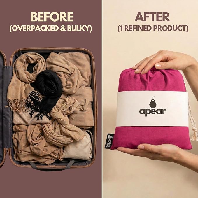 16-in-1 Compact Travel Blanket with Bag – Reversible, Ultra Soft Bamboo Airplane Blanket with Hidden Pocket – Packable for Flights & Travel Essentials (Semi-Weighted, Double Layer)