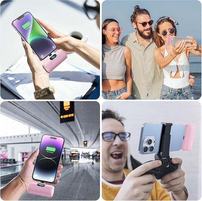 [2-Pack]Small Portable Charger for iPhone 5000mAh, PD Fast Charging Power Bank,Mini Battery Pack Portable Phone Charger Travel Essentials for iPhone 14/14 Pro Max/13/13 Pro/12 Pro/11/XS/XR/X/8/7/6/SE