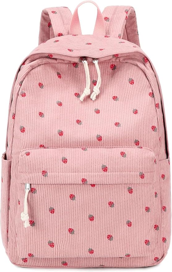 Bluboon School Backpack for Teen Girls Bookbags Elementary High School Corduroy Laptop Bags Women Travel Daypacks