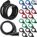 Yexiya 20 Pcs Bike Locks Bulk, Each Anti Theft Bicycle Lock Cable with 2 Keys, 3.4 FT Long Bike Cable Lock for Protecting Bicycle, Electric Scooter, Motorcycle, Scooter, Fence, Toolbox, 4 Colors