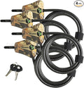 Master Lock Keyed Alike Python Trail Camera Adjustable Camouflage Cable Locks w/8 Keys, 8418KA-4 CAMO 4-Pack
