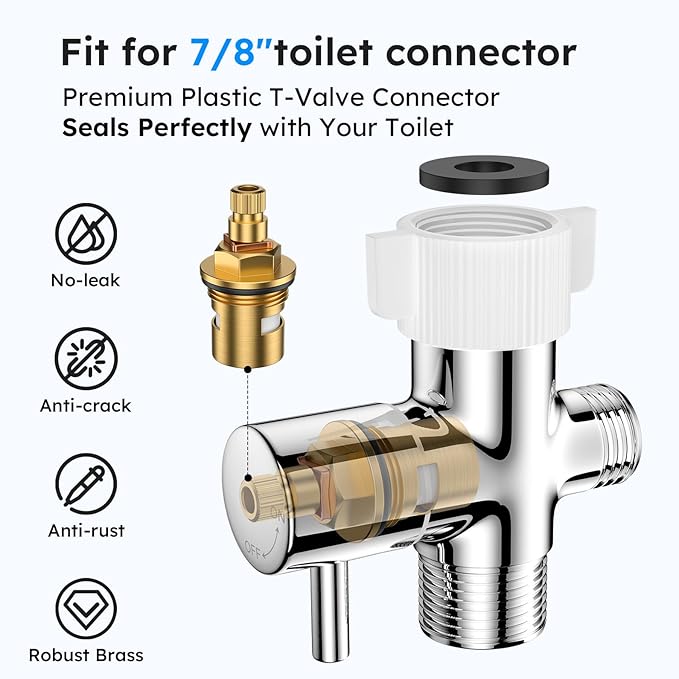 Arofa Handheld Bidet Sprayer for Toilet - 3 Pack Bidets Faucet for Existing Toilets Cloth Diaper Jet Sprayer, Stainless Steel Muslim Shower with Bidet Hose for Feminine Wash