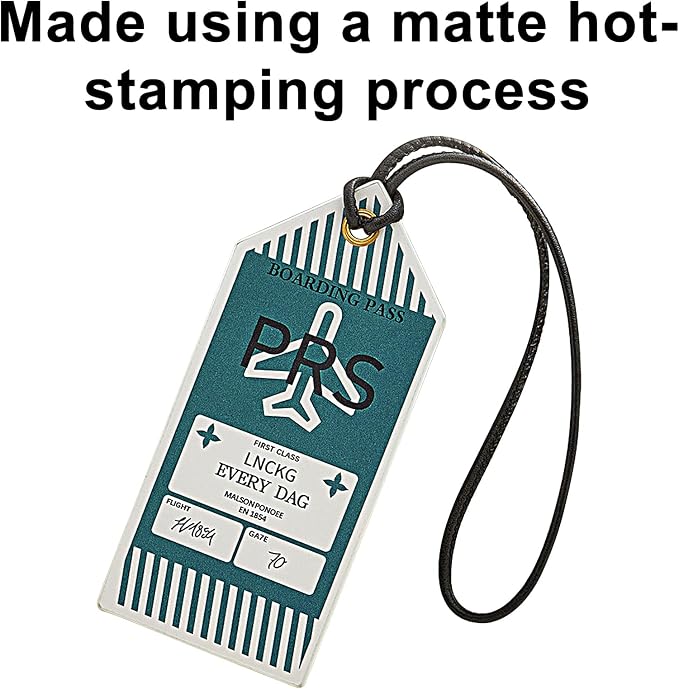 Boarding Pass Keychain for Speedy 25 30 35 Bag Charm,Luggage Boarding Pass Blue