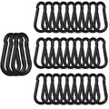 30PCS M8 Heavy Duty Carabiner Clip, 3Inch Snap Hook Quick Link Carabiner Clips,Spring Link Buckle for Fishing Camping Hammock Dog Leashes-550LBS Holding Capacity (Black)
