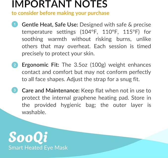 Heated Eye Mask, Cordless Warm Compress for Dry Eyes, Blepharitis & Eye Fatigue - Weighted Heating Pad with 3 Preset Heat Modes, Rechargeable, Auto Shut-Off, Washable Cover for Sleep & Travel