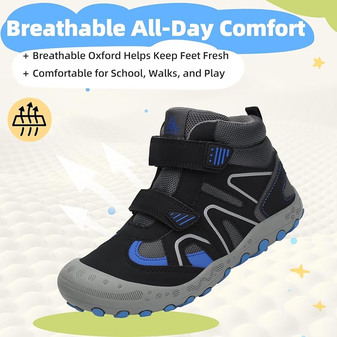Mishansha Kids Water Resistant Hiking Boots, Boys Girls Anti Collision Anti-Skid Athletic Outdoor Adventure Trekking Shoes