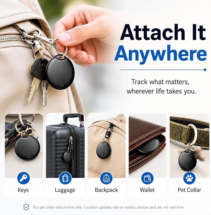 2026 Tracker Smart Tags for iOS and Android,Dual System Android Tracker Tags Bluetooth Key Finder Compatible with iOS and Android for Keys, Luggage and More
