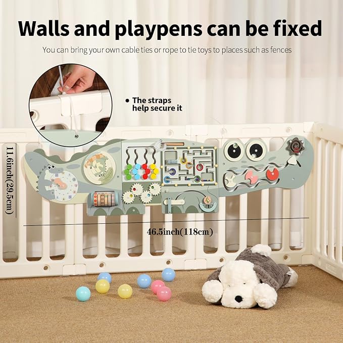 Sensory Wall Panel for Kids Activity Wall Busy Board Panels, Montessori Sensory Toys, Toddler Learning Activity Center