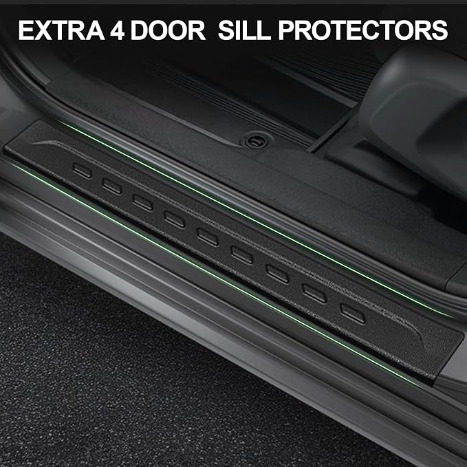 Floor Mats for 2023-2025 2026 Honda HR-V (Include Hybrid), TPE All Weather Durable Floor Liners Door Sill Guards for Honda HRV Accessories