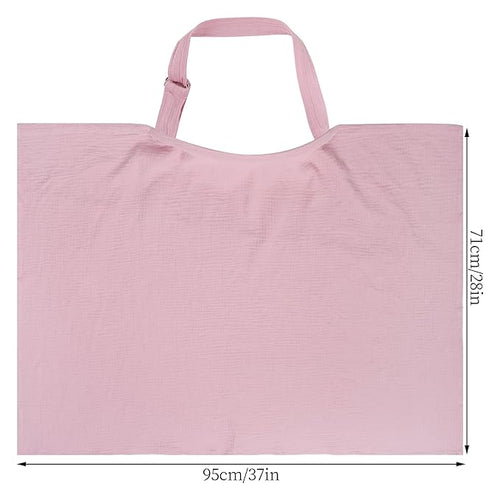 2 Pack Muslin Nursing Cover for Breastfeeding, 100% Cotton Soft Privacy Nursing Covers Apron Breastfeeding Cover with Arch Neckline for Women New Mom, Multi-use Breastfeeding Essentials