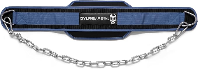 Gymreapers Dip Belt With Chain For Weightlifting, Pull Ups, Dips - Heavy Duty Steel Chain For Added Weight Training