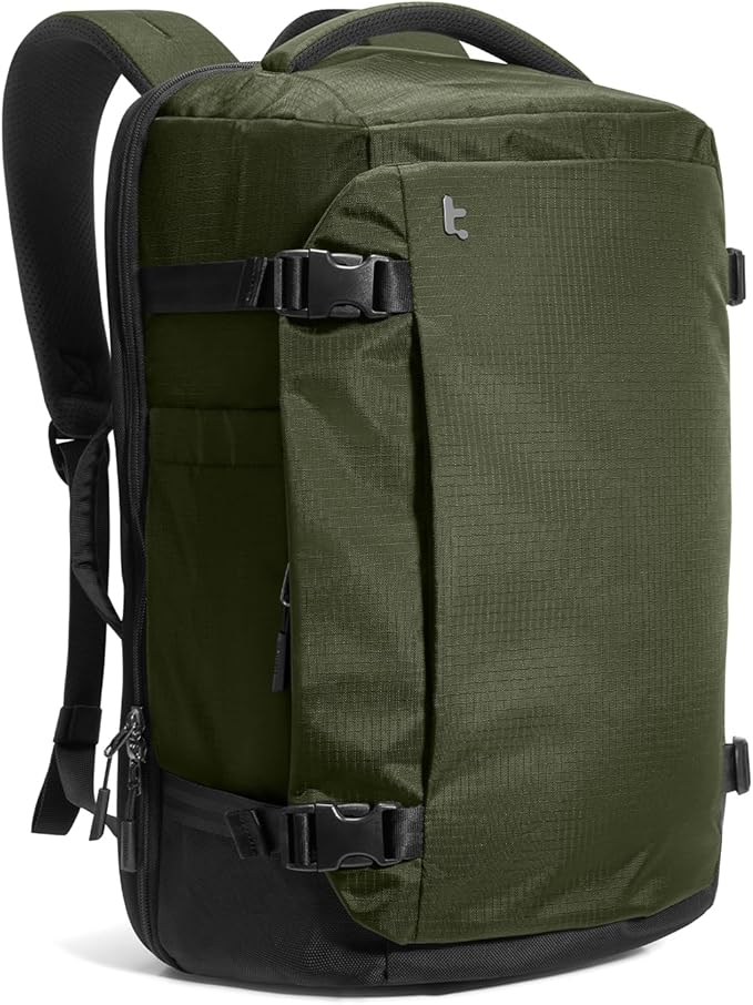 tomtoc Travel Backpack 28L, TSA Friendly Flight Approved Carry-on Luggage, Personal Item Travel Bag, Water-resistant Lightweight Business Rucksack, Durable Bag Fits 16 Inch Laptop