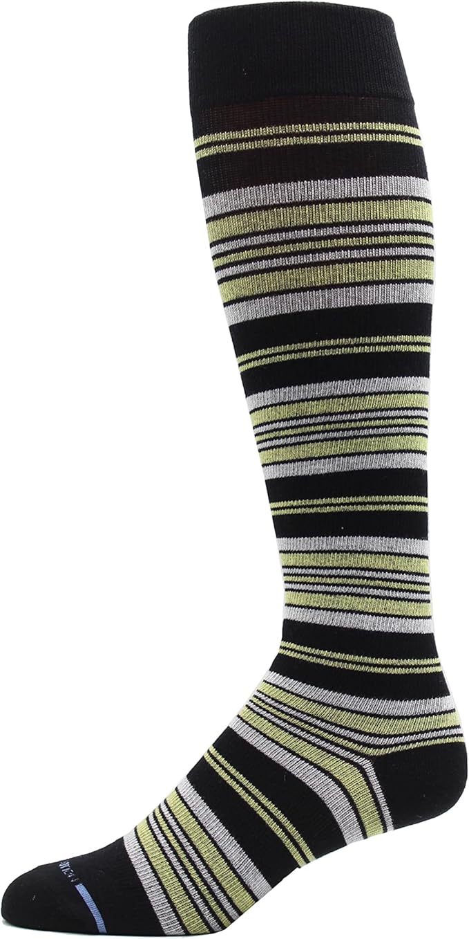 Dr. Motion 4 Pairs Men's Athletic Traveler Graduated Compression Knee High Socks