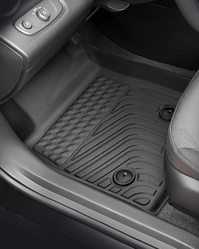 All Weather Rubber Floor Mats for Chevy Trax 2026 2025 2024 LS/LT/ACTIV/1RS/2RS, Trunk Mat Cargo Liner Custom Fit for Front & 2nd Row Backseat, Heavy Duty TPE Black Car Accessories for Buick Envista