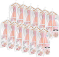 Univivi Clear PVC Dance Costume Bags (12 Pack) Garment Bag 40 Inch for Dance Competitions, with 4 Medium Clear Zipper Pockets and 1 Large Back Zippered Pocket (40'' x 24'' 12 Pack)