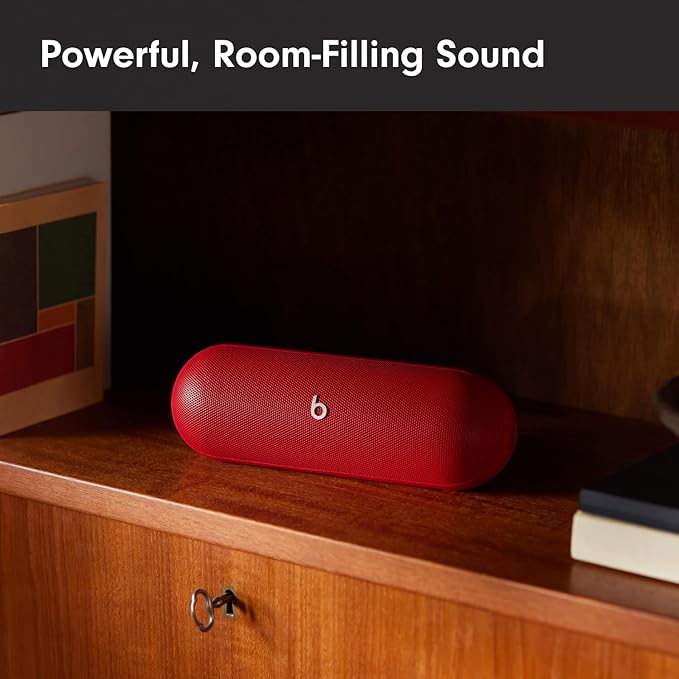 Beats Pill - Wireless Bluetooth Speaker with AppleCare+ (2 Years) - Statement Red